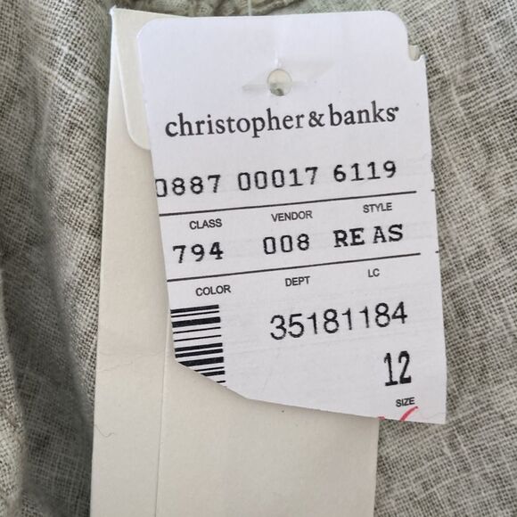 Christopher Banks Floral Linen Blend Shorts Size 12 NWT - Picture 6 of 7
